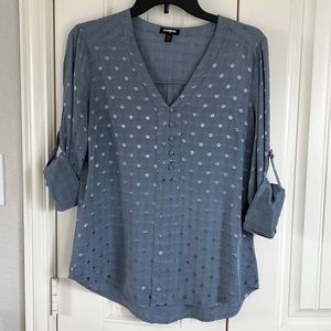 Sz Small light blue express blouse